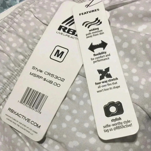 RBX Boxer Lined,elastic drawstring waist,four way stretch, moisture wicking - Picture 9 of 11